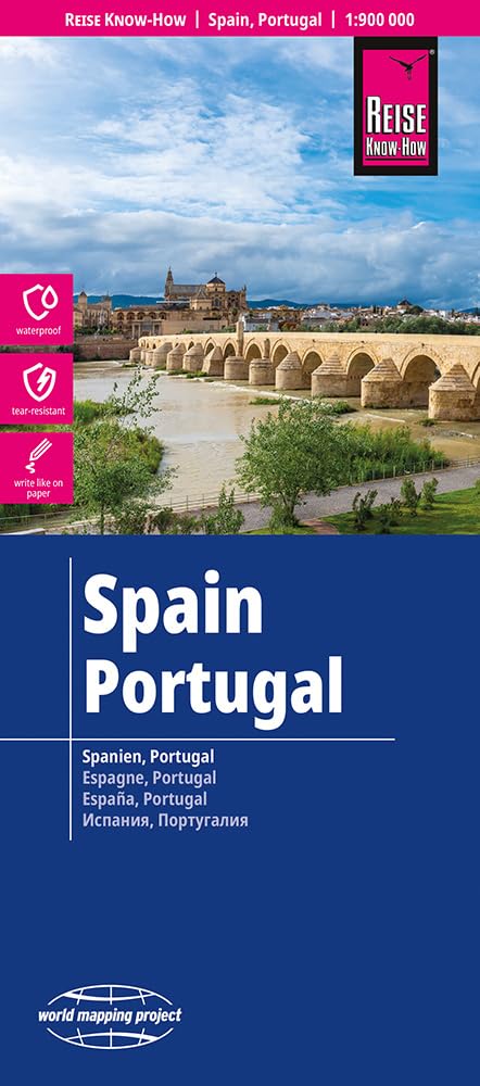 Reise Know-How Landkarte Spanien, Portugal | Spain, Portugal (1:900.000): reiß- und wasserfest (world mapping project)
