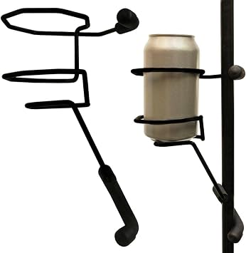 String Swing SH01 Mic Stand Drink Holder for Coffee Travel Mug and Water Bottle - Made in USA Black
