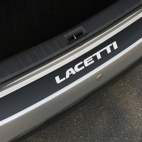 Voiture ArrièRe Protection des Pare-Chocs, pour Chev-rolet Lacetti Fibre Carbone Coffre ArrièRe ExtéRieur Protecteur Anti-Rayures Plaque Protection Garniture Accessoires Cover
