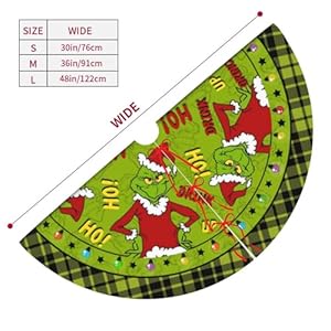 Christmas Tree Skirt Xmas Decorations Indoor Winter Holiday Party Tree Mat Floor Decor (HO, 48") Christmas Tree Skirt Xmas Decorations Indoor Winter Holiday Party Tree Mat Floor Decor HO 48