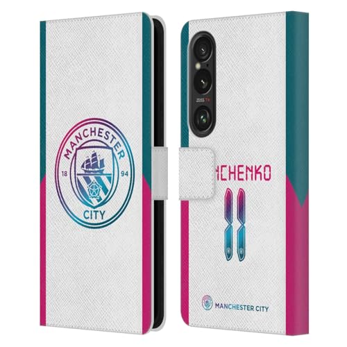 Head Case Designs Officially Licensed Manchester City Man City FC Oleksandr Zinchenko 2021/22 Players Away Kit Group 2 Leather Book Wallet Case Cover Compatible with Sony Xperia 1 VI 5G