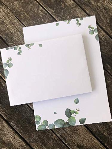 Carta da lettere eucalipto, DIN A5, 20 fogli per