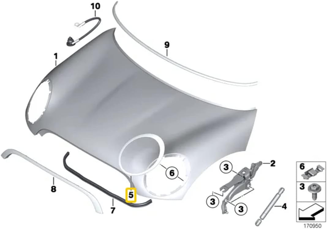 Gloss Black Driver & Passenger Side Headlight Trim Ring Bezel Compatible with Mini Cooper 2007-2014 R56 R56 R57 R58 R59