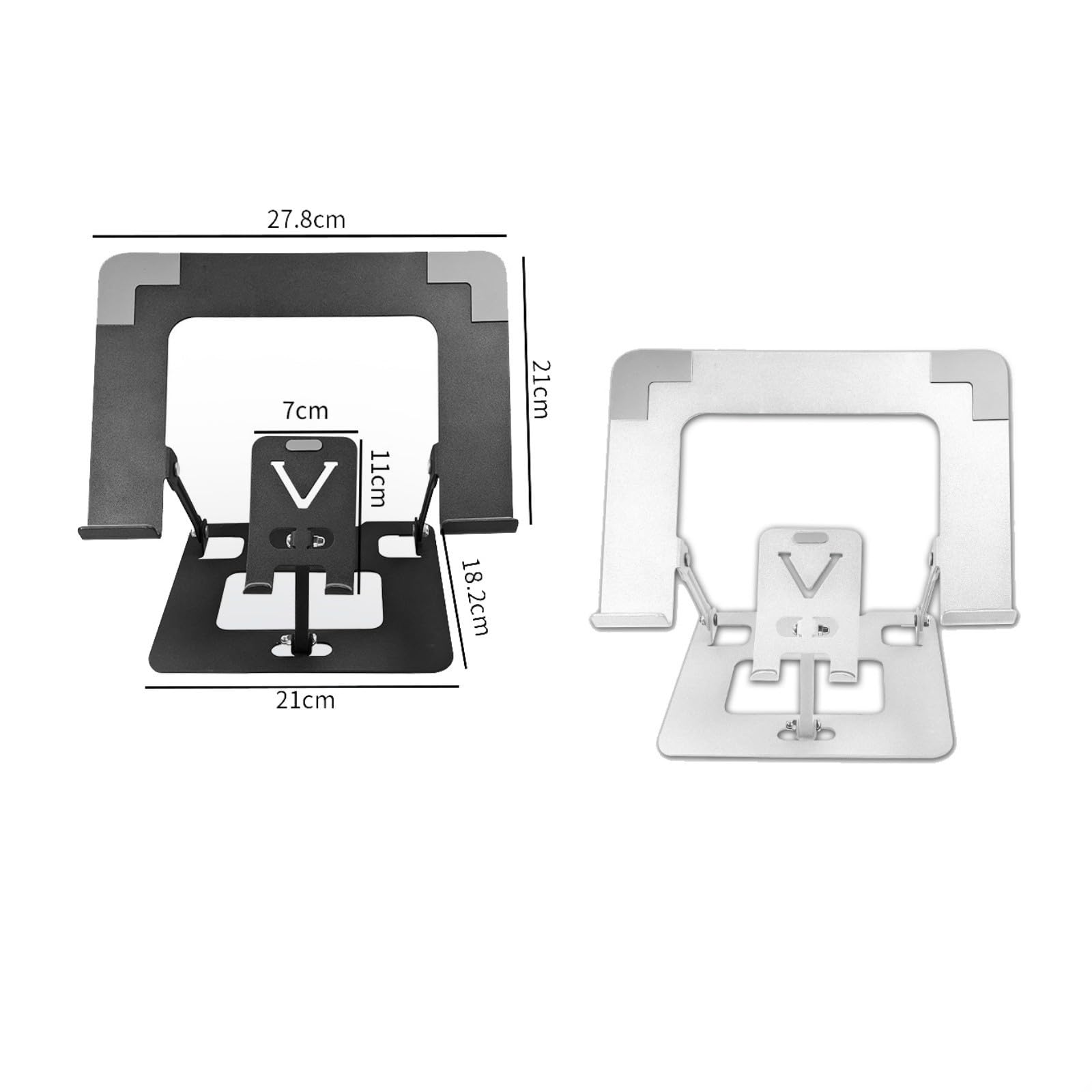 Soporte plegable para computadora, ajustable, soporte ergonómico para portátiles, tabletas, teléfonos, soporte ligero para laptop