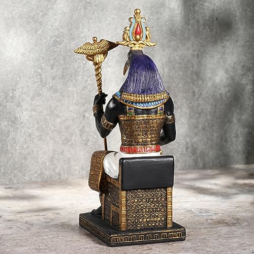 Estatua de Resina de Thoth de 9 1/4 Pulgadas Negro y Oro miniatura 5