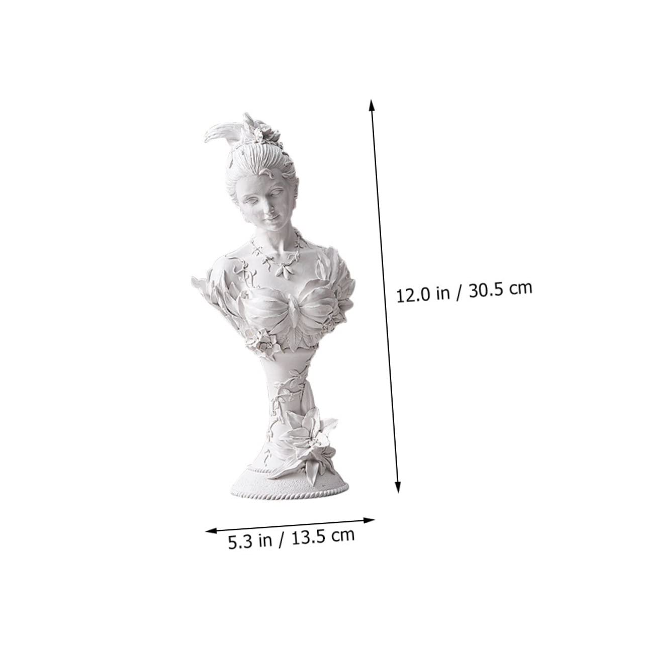IMIKEYA Weiße Gartengöttinnenstatue aus Leichtem Kunstharz Dekorative Zierliche Skulptur als Hausdekoration und Geschenk zur Einweihung