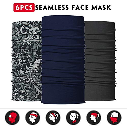 Image of Venswell Neck Gaiter Face Mask Men Women,Seamless Bandana Rave Face Cover Scarf Mask,Balaclava,Headband, Head Wrap,Headwear