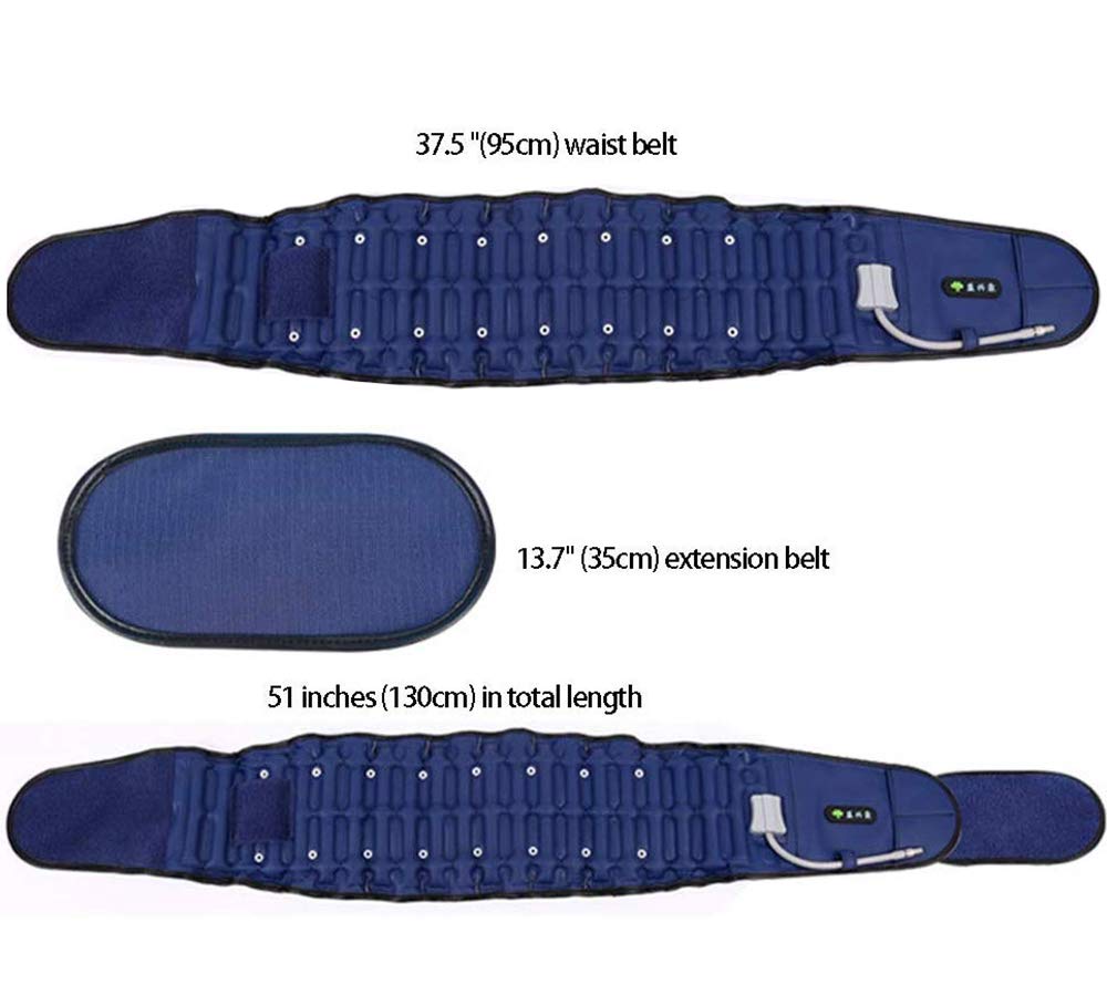 Gonfiabile cintura, decompressione posteriore, lombare Brace correttore Relief disco lombare Estricatore, sciatica, stenosi spinale, scoliosi o Ernia del disco,Bianca