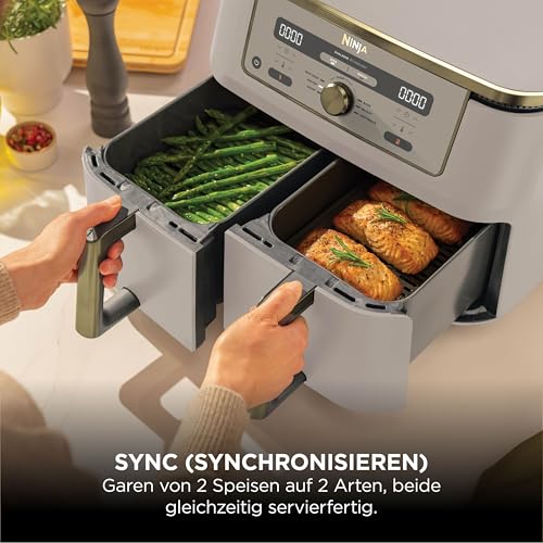 Ninja Dual Zone Digital Air Fryer, 2 Schubladen, 6-in-1, Heißluftfritteuse – Ansicht 3