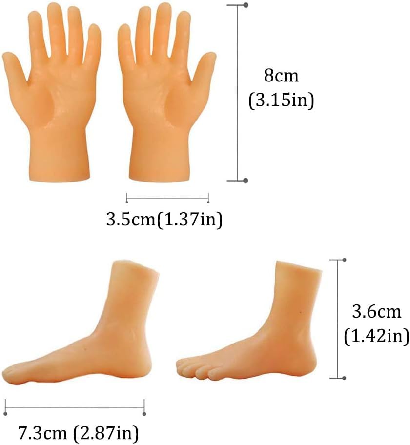 Mini Mains Doigts Jouet TSHAOUN Lot De 10 Mini Marionnettes à Doigts | Mains Gauche/Droite 7.4cm | Jouet Interactif Animaux Marionettes Bebe
