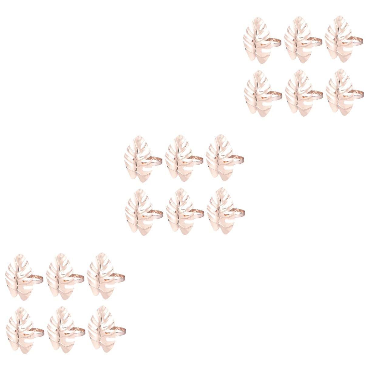 Abaodam 18 Pcs Hawaiian Dining Ring Handmade Napkin Rings Hawaii Party Napkin Thanksgiving Napkin Rings Fall Napkin Rings Christmas Napkin Rings Dinner Napkin Holder Banquet Leaf Wedding