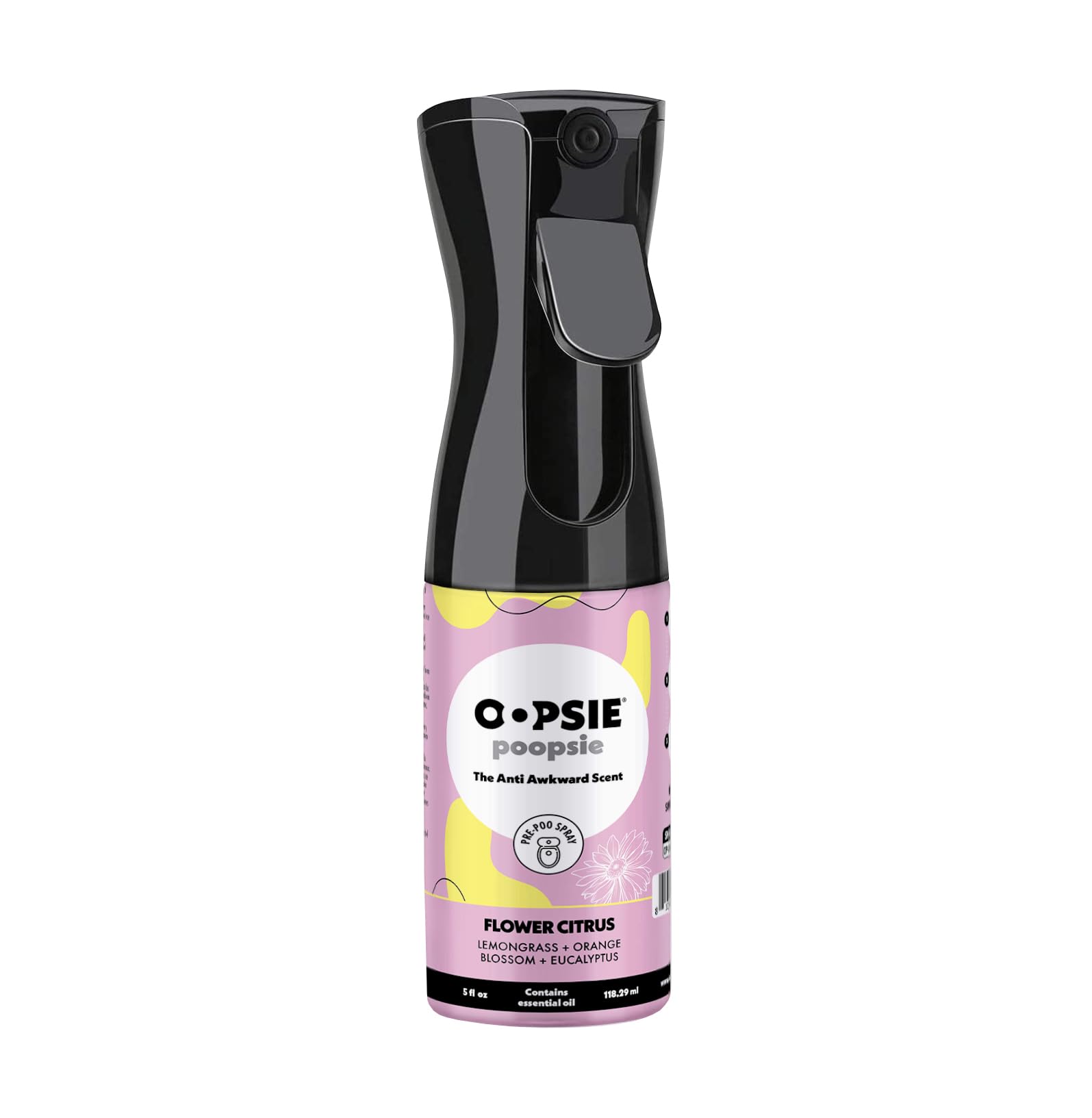 Pre GO toilet spray, discreet & portable original odor deodorizer scents. Perfect for purses, pockets and backpacks. Pre-poo spray to use on the go 5 Oz bottle Flower Citrus