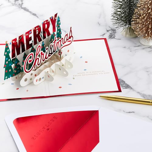 Hallmark Christmas Card, 3D and Pop-Up Card, Festive Banner, Red, Green, Multicoloured, 17.3cm by 23.8cm by 7cm - Image 2