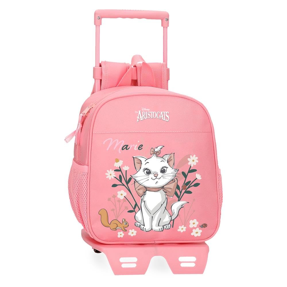 Disney Joumma Marie - Los aristogatos Mochila Preescolar con Carro Rosa 23x25x10 cms Poliéster 5,25L