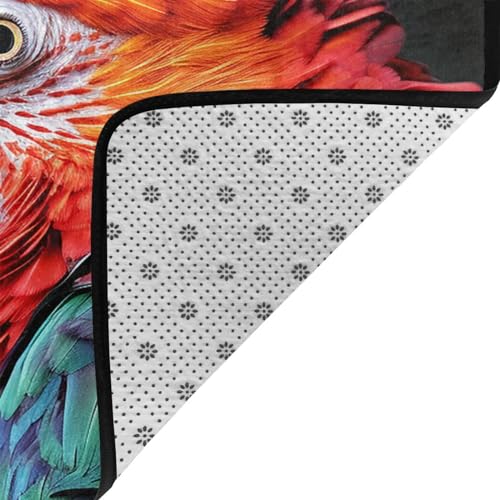 Tapis antidérapant perroquet coloré lavable pour sol propre - 5