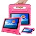 CAM-ULATA for Amazon Fire 7 2017 2015 Case Kids 7th 5th Generation for Girls Toddles with Stand Kindle Cover 7 inch Pink