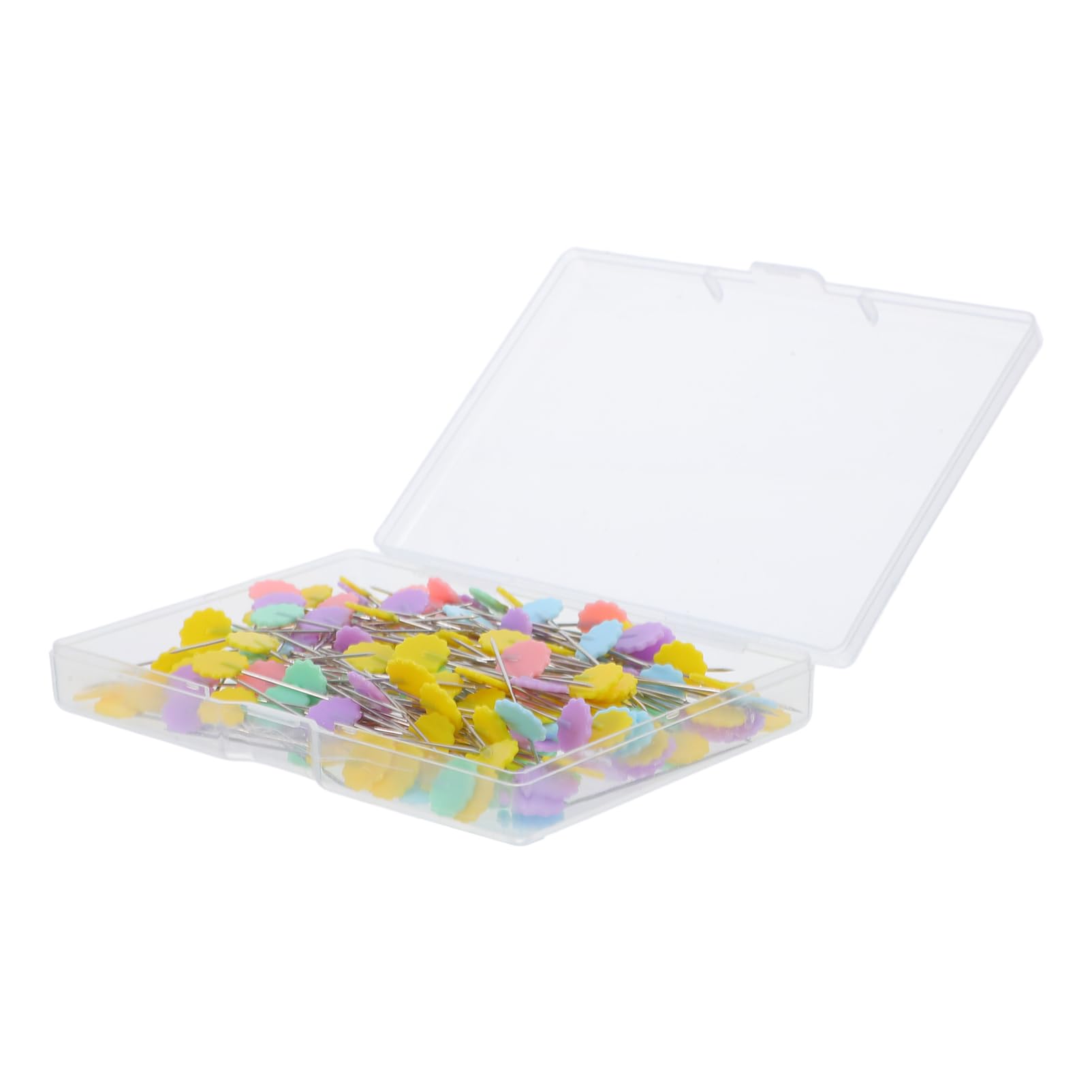 Gogogmee 200Pcs Flower Head Straight Pins for Fabric Quilting and DIY Projects Durable and Sewing Pins with Convenient Storage Box for Tailors and Craft Enthusiasts