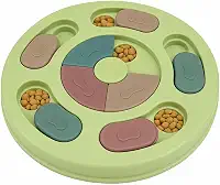 Puzzle Comedouro Interativo para Cães Ansiosos Antiderrapante e Alimentação Lenta (VERDE)
