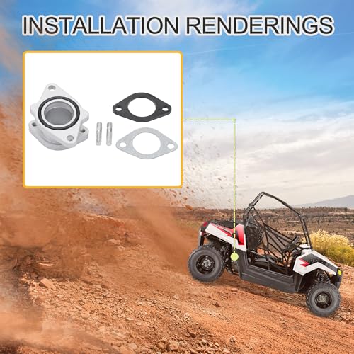 GOOFIT 28mm Vergaser Ansaugkrümmer Kit Dichtungen Ersatz für RZR 170 Pit Dirtbike 2009-2014 ATV Carb 0454997 Phoenix 200