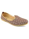 DESI COLOUR Men Wedding Mojari/Sherwani/Loafer Ethnic Footwear Punjabi Jutti- Designer Men's Wear Collection2 (Maroon, numeric_6) gallery image