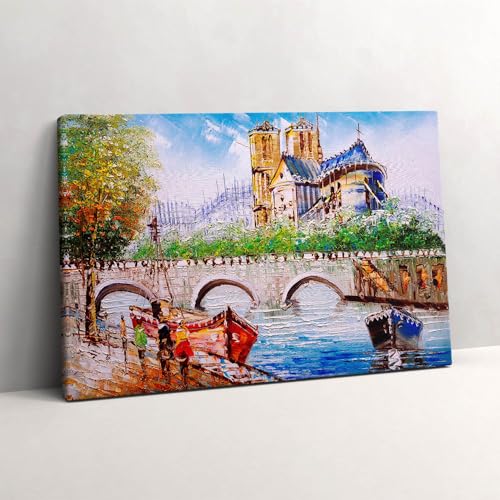 Peinture de bateau murale d'art - Grand tableaux décoration 60x40cm Wallfluent
