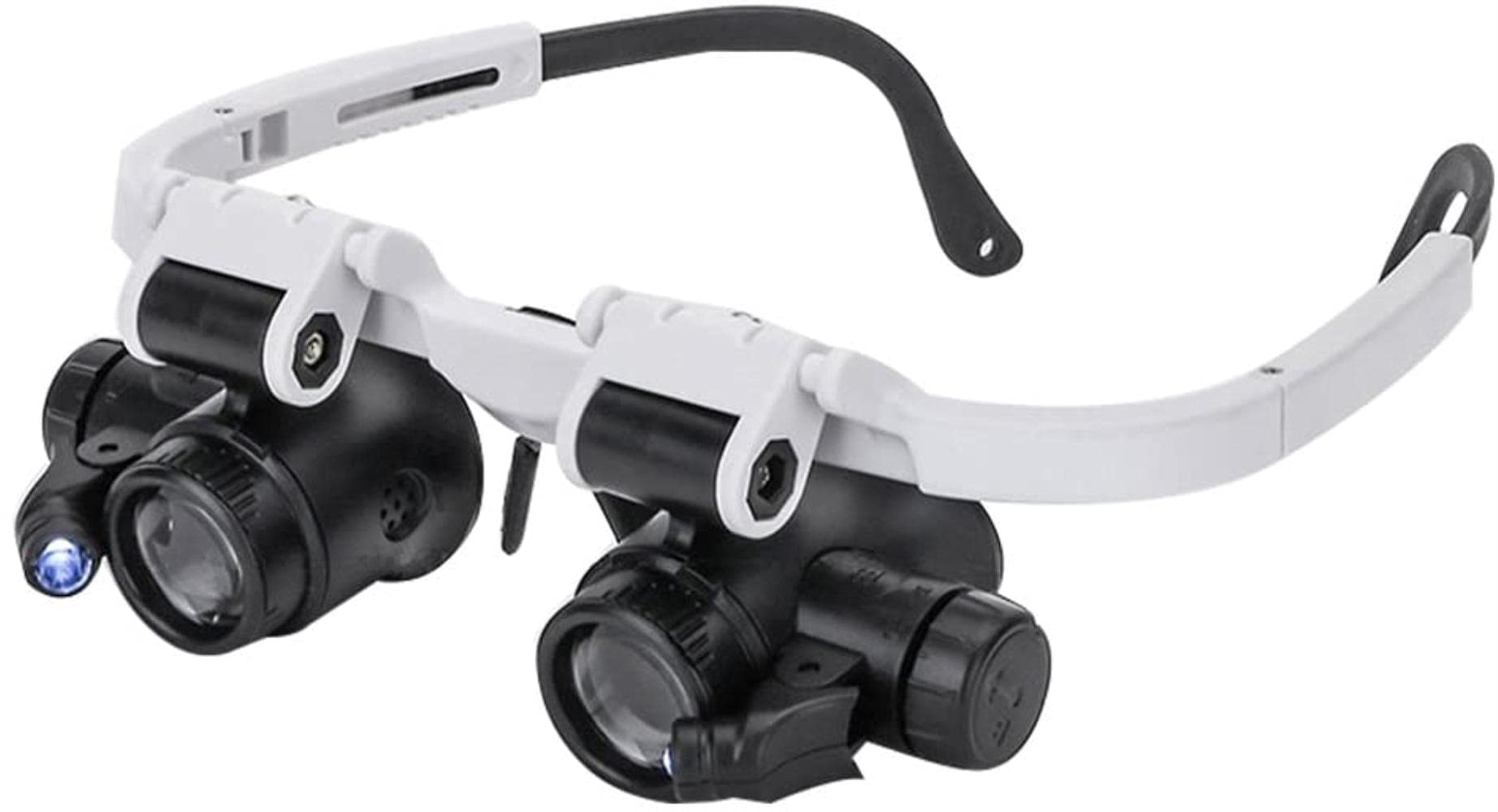 Lupa con Diadema Ajustable Y Luz Led, Aumentos De 8X, 15X Y 23X, Binoculares con Lupa Manos Libres para Lectura, Lupa, Reloj Y Reparación De Dispositivos Electrónicos.