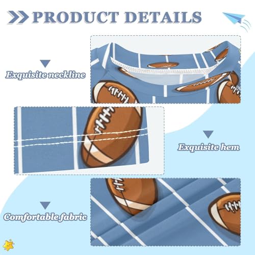 Boys Short Sleeve T-Shirts America Rugby Cartoon Rashguard Kids Swim Shirts Sun UPF 50+3