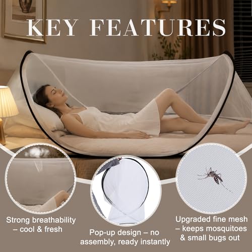 Large Pop Up Mosquito Net for Bed