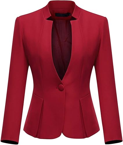 Miniatura 3 de Conjunto de chaqueta y pantalones de 1 botón para mujer de oficina de negocios