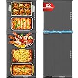 Forge AY XXL Food Warming Mat for Countertop 42"x16" - Electric Warming Trays for Buffets Party - Extra Large Fast Full-Surface Heating Mat - 2 Piece Extendable Roll-Up Warmers for Food Trays Buffet