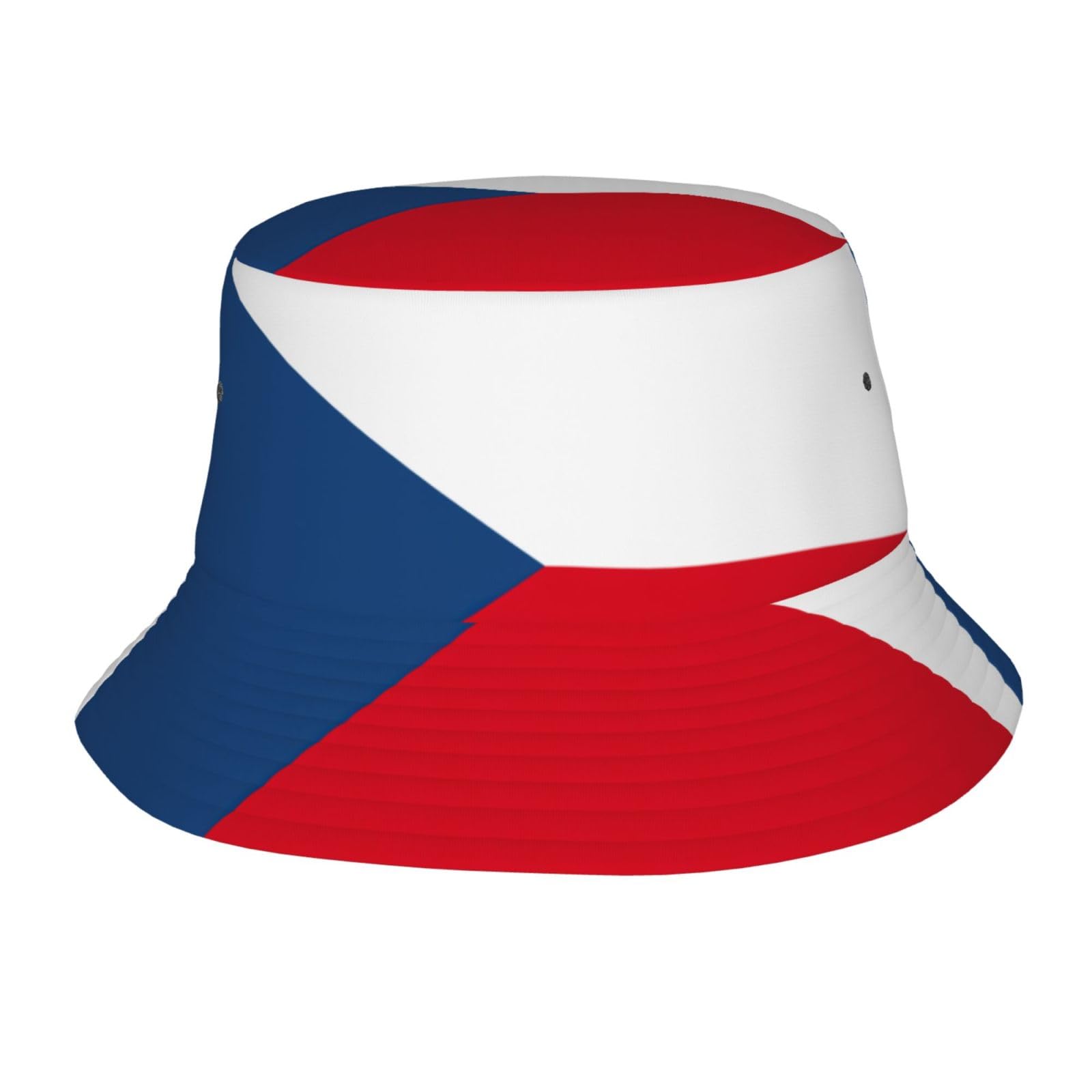 Chabu Unisex Black Flag Of The Czech Republic Bucket Hat Wide Brimmed Sun Hat Fisherman Cap Foldable Summer Beach Travel Outdoor Golf Hiking