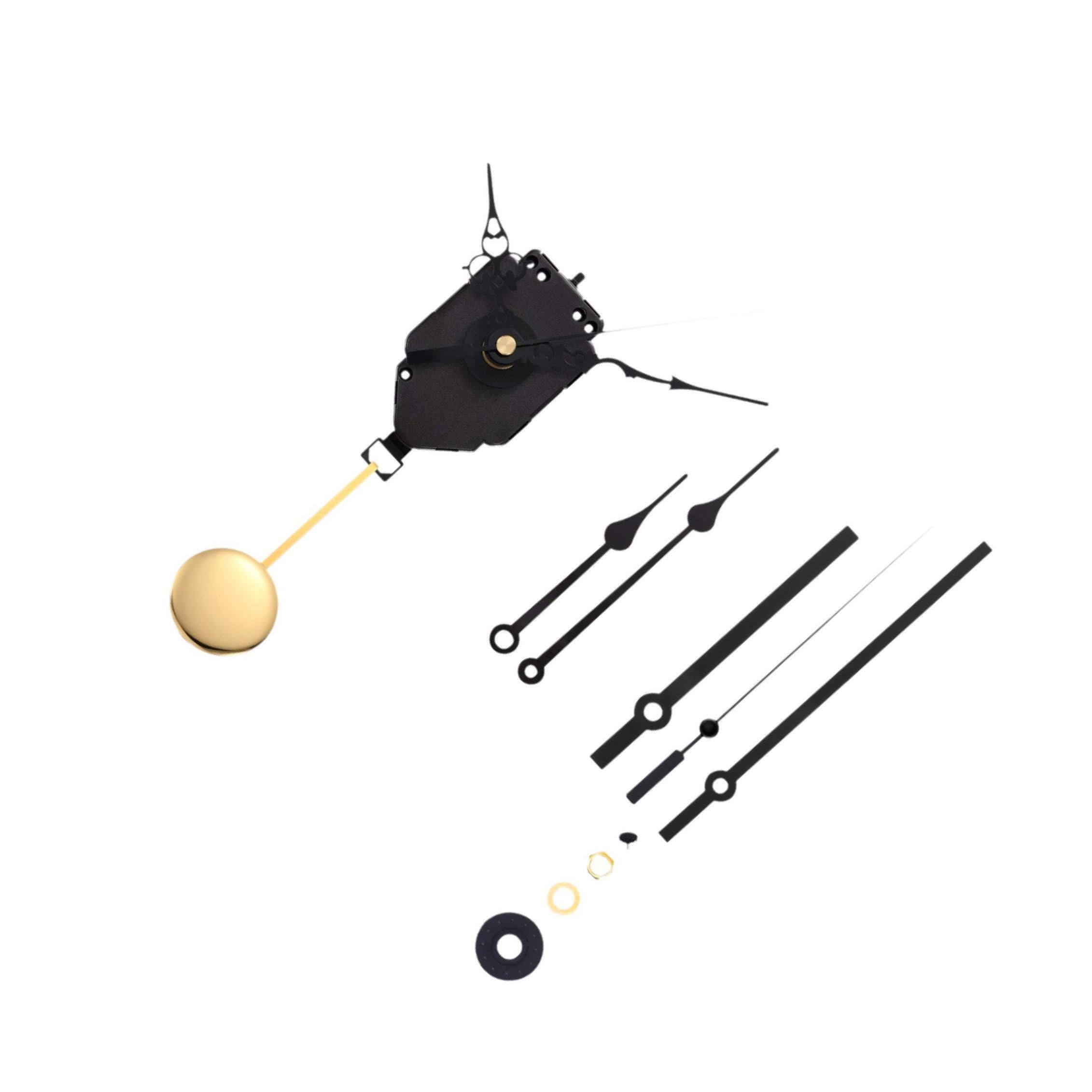 TWISAXC Metal Pendulum Wall Clocks Craft Clocks Wooden for Creative Decor Fix Replacement Kit Equipped Quartz Clock Movement, Style A