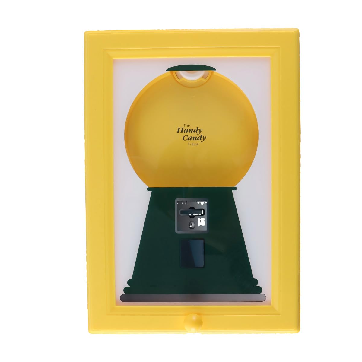 Distributeur de bonbons mural interactif avec cadre photo, pour cuisine ou bureau, jaune