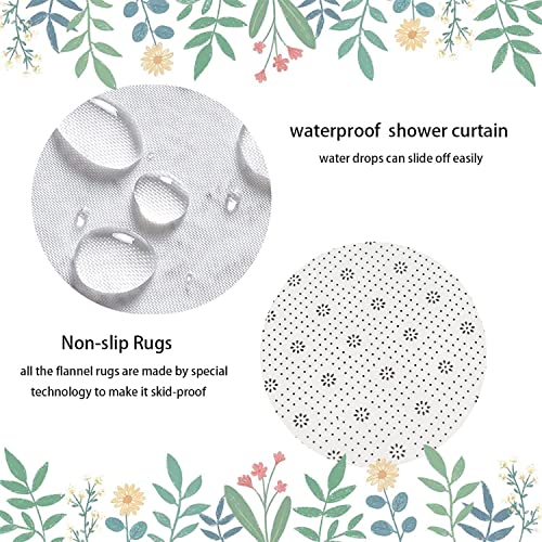 4 Pcs Red Rose Shower Curtain Set With Rugs, Toilet Lid Cover Bath Mat, Floral Shower Curtain For Bathroom, Fabric Romantic Rustic Shower Curtain Set 4Pcs For Bathroom Decor #TOP5