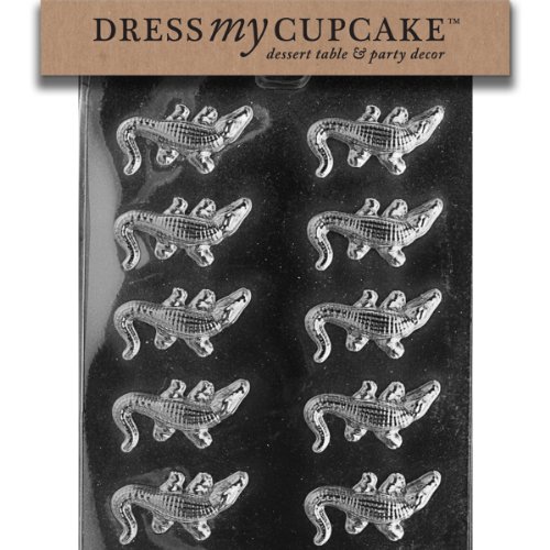 Dress My Cupcake Chocolate Candy Mold, Small Alligators