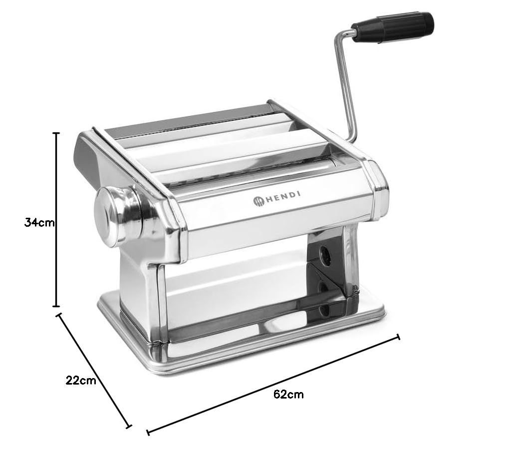 HENDI 224830 Machine à Pâtes, 210x193x(H)135mm, Acier inoxydable