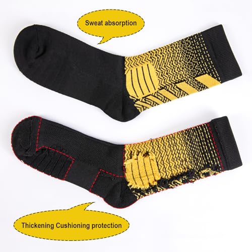 5 Pairs Basketball Socks Cushioned Athletic Crew Socks for Men Youth Adult Soccer Outdoor Football Running4