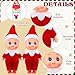 Arrowbash 8 Pcs Funny Christmas Elves Carrier Christmas Tiny Elves Xmas Plastic Jars with help Me & on Strike Sticker Transparent Storage Containers for Xmas Decoration Holder Gift