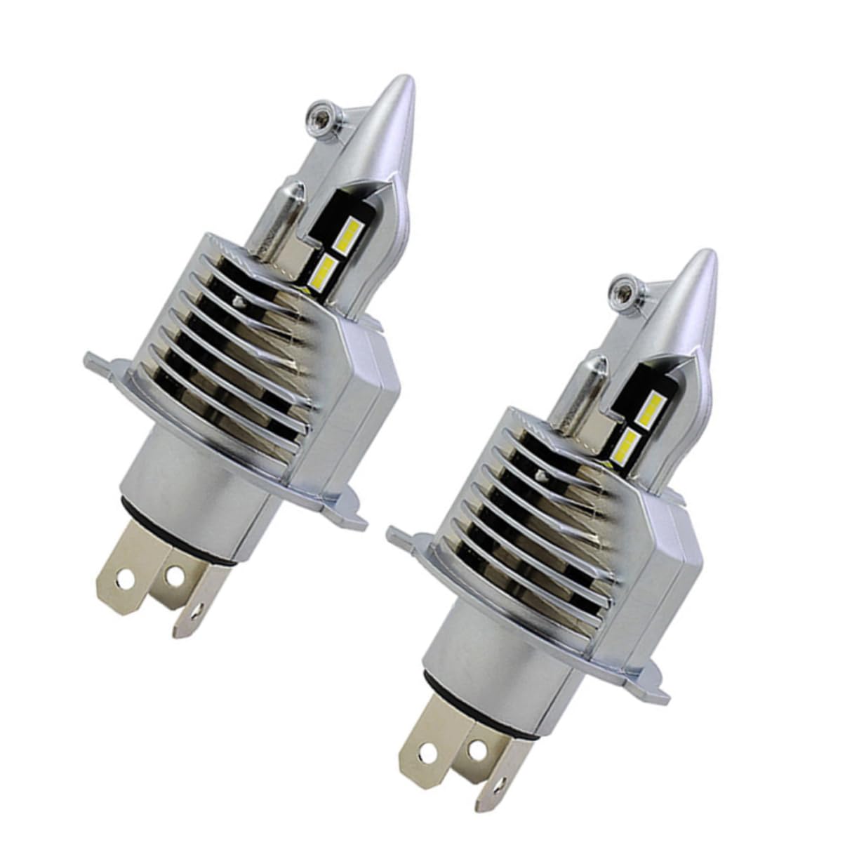 Alipis LED in Lega di Alluminio e Resina per per Fari Fendinebbia Lampadine 2pezzi H4 30w Alta Luminosità Forte Permeabilità Argento Auto