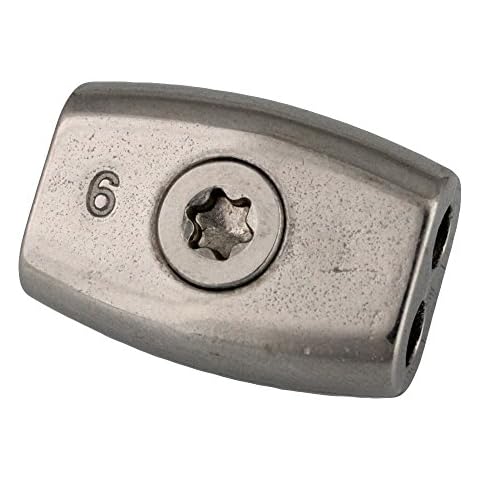 2 Stück EIFORM - Drahtseilklemme D= 2 mm TX25 - Edelstahl A4 (AISI 316), Drahtseil Klemme Seilklemme Cover
