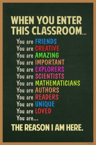 Image of When You Enter This Classroom Poster Teacher Supplies Affirmation Station Must Haves School Door Decor Welcome Positive Cool Wall Art Print Poster 12x18