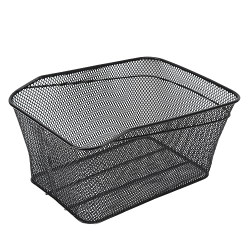 Fahrradkorb Hinten mit Wasserdichter Abdeckung, 20 L, Metalldraht-Fahrradkorb, 20 Kg Lager, Fahrrad-Gepäckträger, Aufbewahrungskorbhalterung für die Meisten Hinteren Fahrradträger