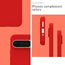 YATWIN Silicone Back Case for Google Pixel 9 Pro XL, Soft-Touch Phone Back Cover for Google Pixel 9 Pro XL - Red gallery image