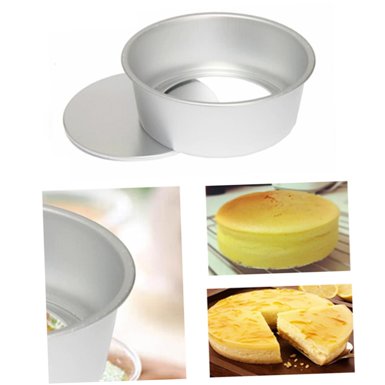 Garneck 26 Cm Runde Kuchenform Aus Aluminium Mit Abnehmbarem Boden – Hochwertige Backform Für Torten - Kuchen Und Brot - Ideal Für Kreative Backprojekte Silberfarben