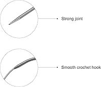 Vista 4 de uxcell Kit de agujas de tejer circulares, 25.2 pulgadas de largo, 0.079 in de diámetro, aguja redonda de acero inoxidable para proyectos hechos a