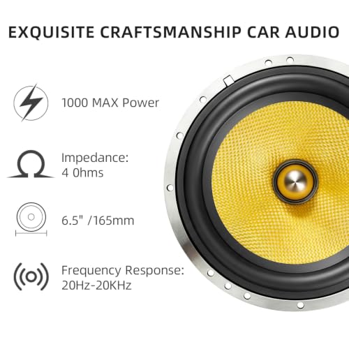 Image of 6.5 Inch Car Speakers 1000W Glass Fiber Cone Woofer 6.5 inch Speaker Car Audio