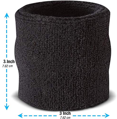 Image of Play2Fit 4 Wristband (2 Pair) Soft Sweatband for All Sport, Stretchable, Sweat Absorbent Supports Wrist Made in India (Multicolor5, 5 Inch)