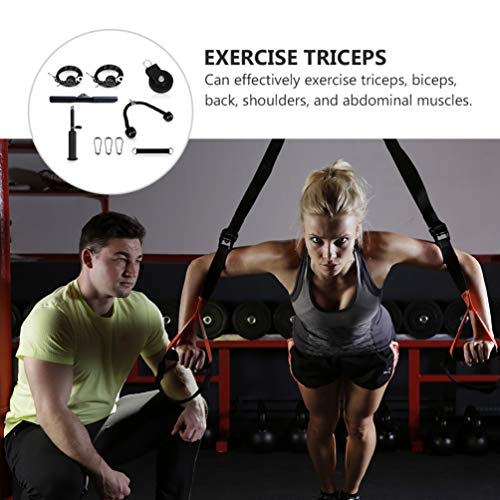 BESPORTBLE Fitness LAT e sistema de polia de elevação para tríceps, puxar para baixo, bíceps, curva,