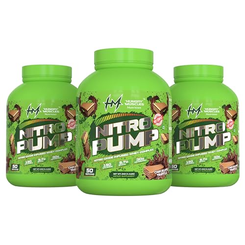 Hungry Muscles Nutrition Nitro Pump Whey Protein Powder | 2kg (4.4 lbs) | 30g Protein | Nitric Oxide Complex | Chocolate Truffle Flavor | Supports Muscle Growth & Recovery | 50 Servings - Image 5