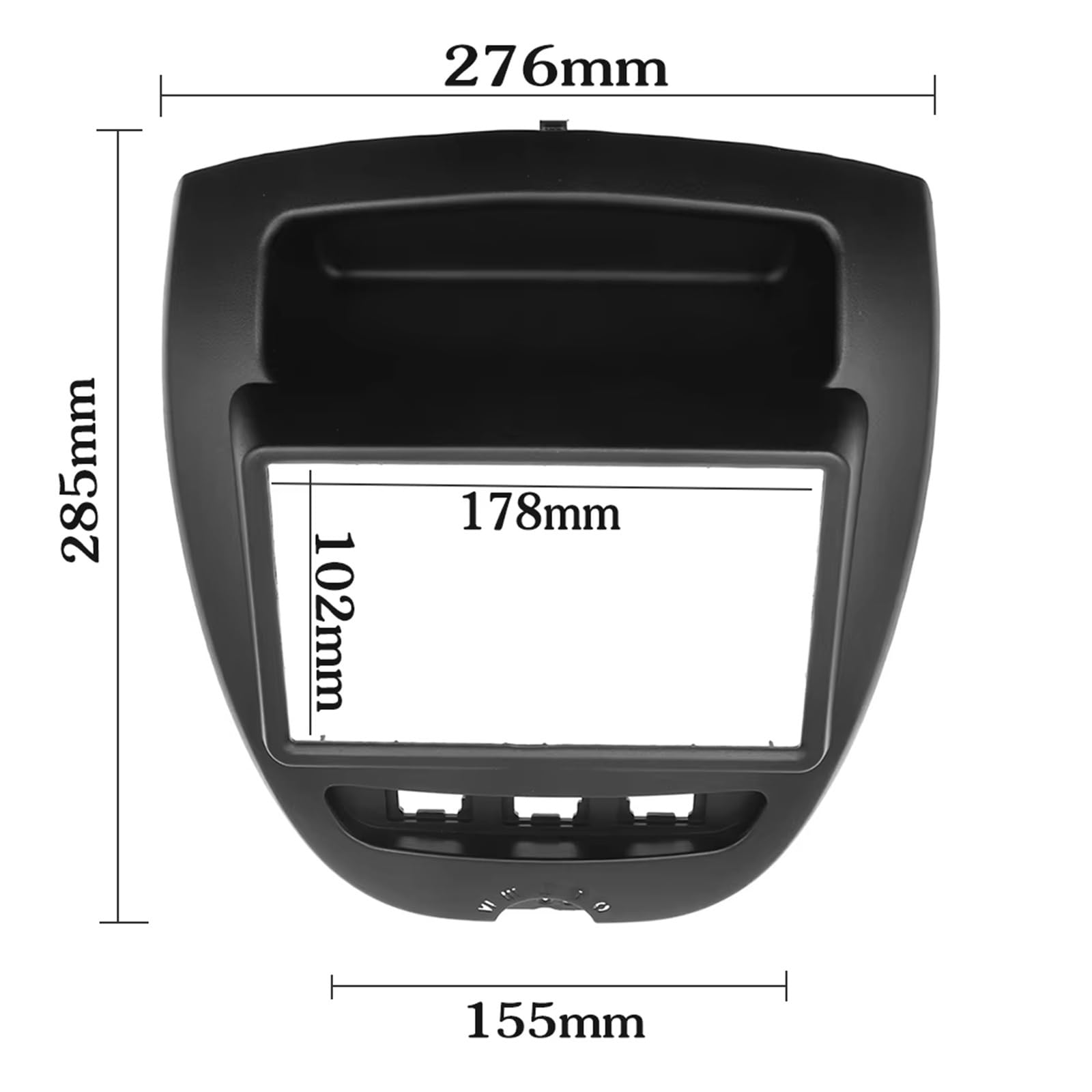 Marco Radio Coche 2 DIN Doble Kit Tablero Panel DVD Cubierta Estéreo para Citroen para C1 para Peugeot 107 2005-2014 Marco Radio Coche Radio